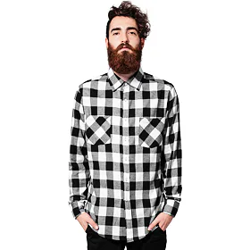 URBAN CLASSICS Checked Flanell Černá S